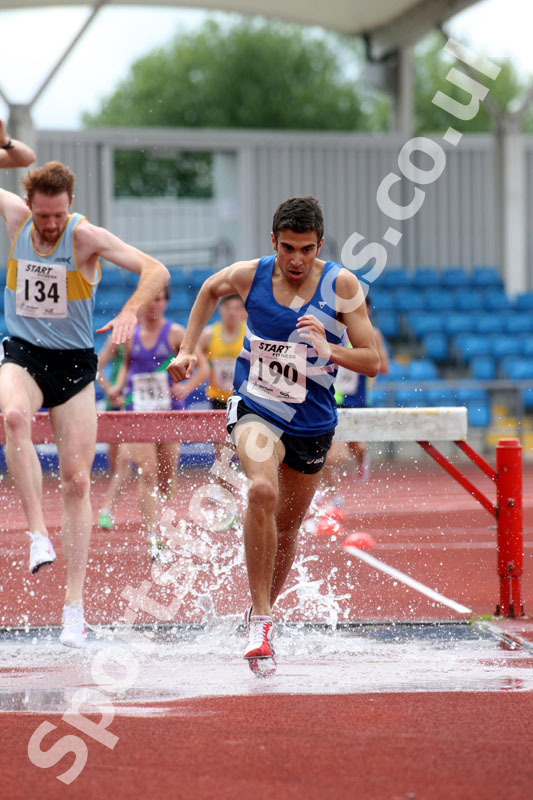 Jonathan Taylor (Morpeth Harriers) 3000 metres steeplechase, Northern Championships, Sport City, Manchester